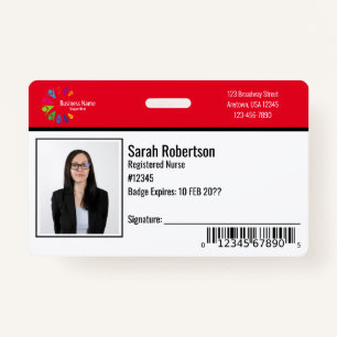 Security ID Employee Badge - Horizontal ID Badge