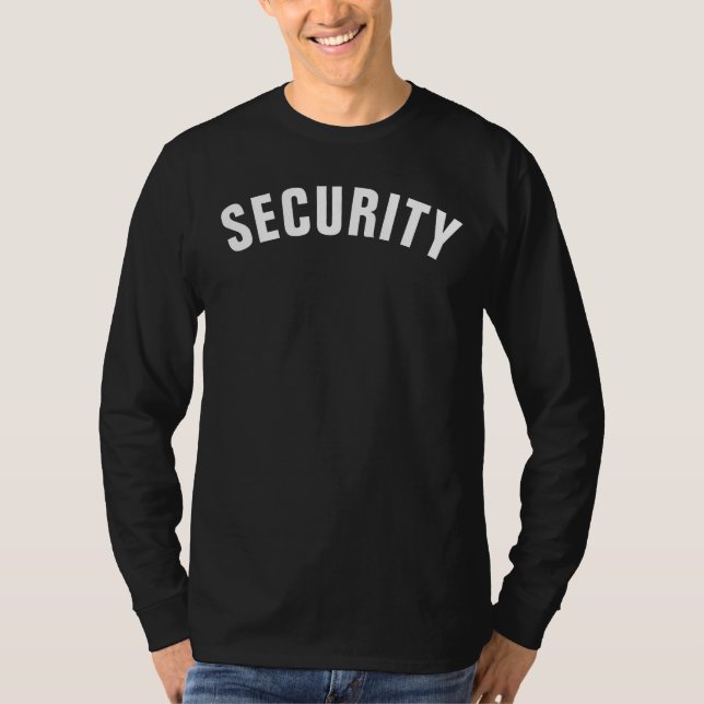 Security Mens Long Sleeve Double Sided Print T-Shirt (Front)