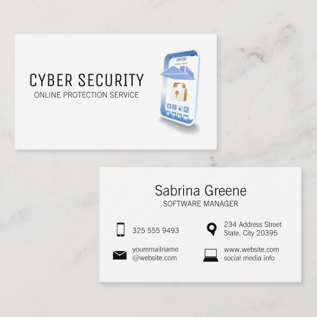 Security Mobile Tech Business Card (Front/Back)