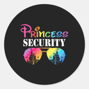 Security Mum Dad Family Birthday Halloween Funny Classic Round Sticker