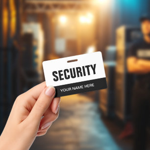 Security name badges for events and parties ID badge