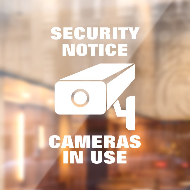 Security notice cameras in use business (Sheet 2)