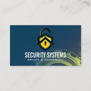 Security Online Protection Tech Background Business Card