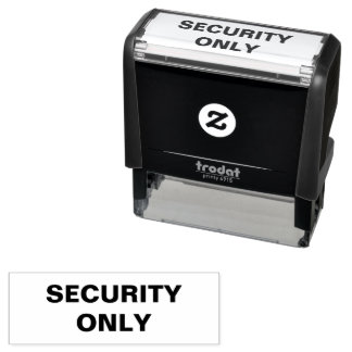 SECURITY ONLY self ink rubber stamp. Self-inking Stamp