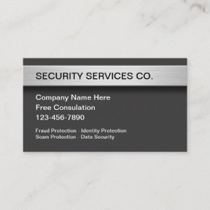 Security Protection And Services Business Card