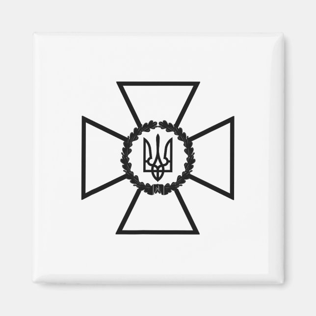 Security Service Of Ukraine Emblem Sbu Flag Ukr 3  Magnet (Front)