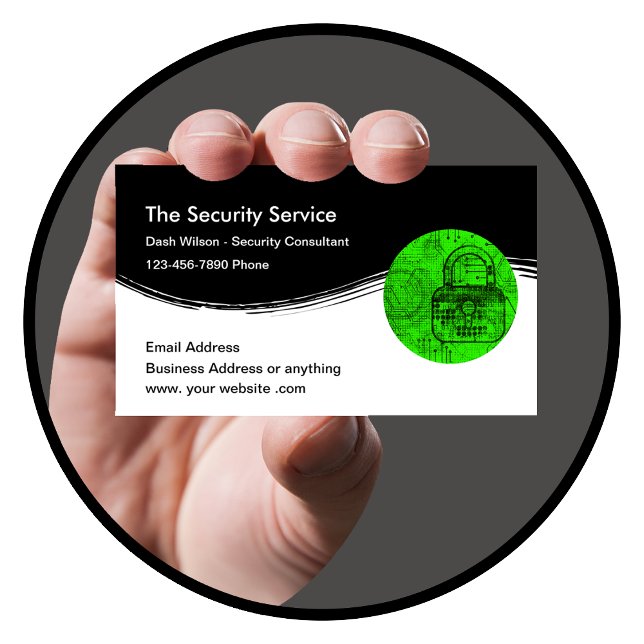 Security Services Cybersecurity  Business Card (Creator Uploaded)