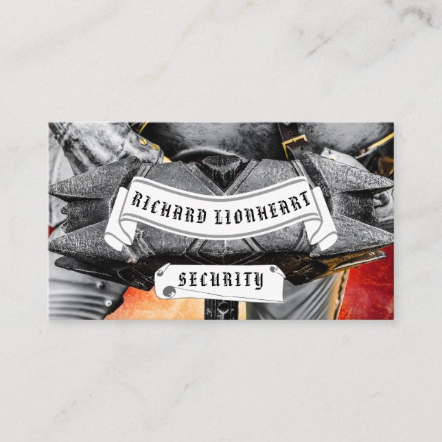 Security Services Funny Customisable Business Card (Front)