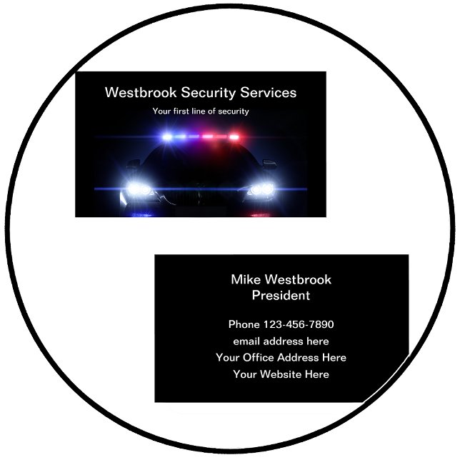 Security Services Modern Business Card (Creator Uploaded)