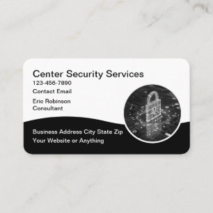 Security Services Modern Simple Business Card