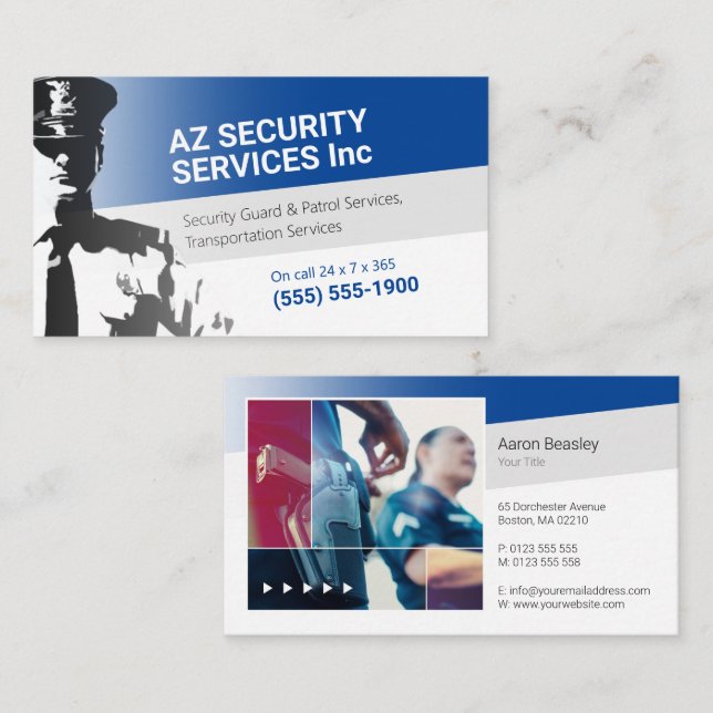 Security Services | Private Police Business Card (Front/Back)