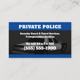 Security Services | Private police Business Card