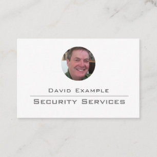 Security Services with Photo of Holder Business Card