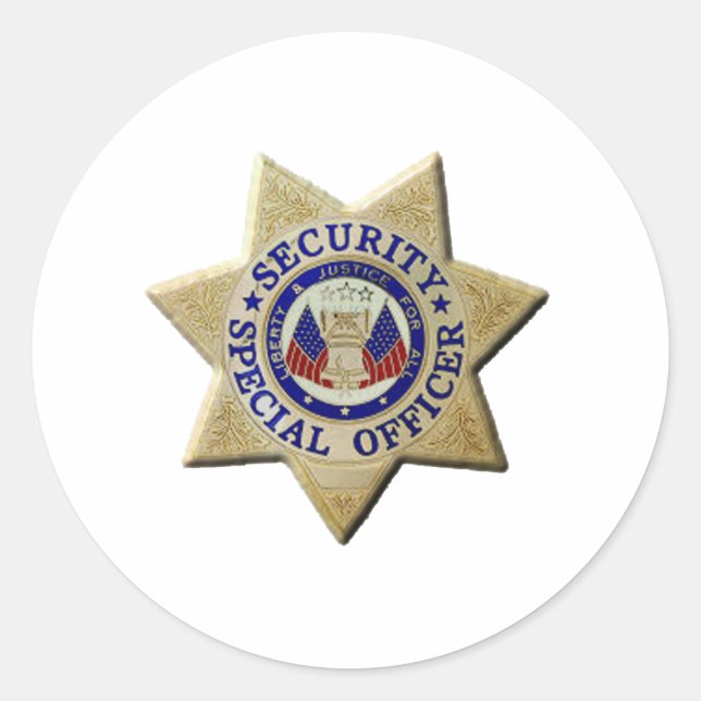 Security Special Officer Classic Round Sticker (Front)
