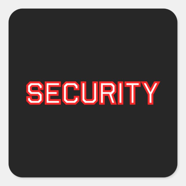 Security Square Sticker (Front)