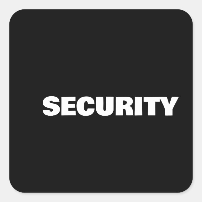 Security Square Sticker (Front)