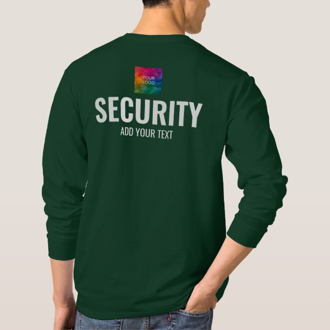 Security Staff Member Mens Long Sleeve Template T-Shirt (Back)
