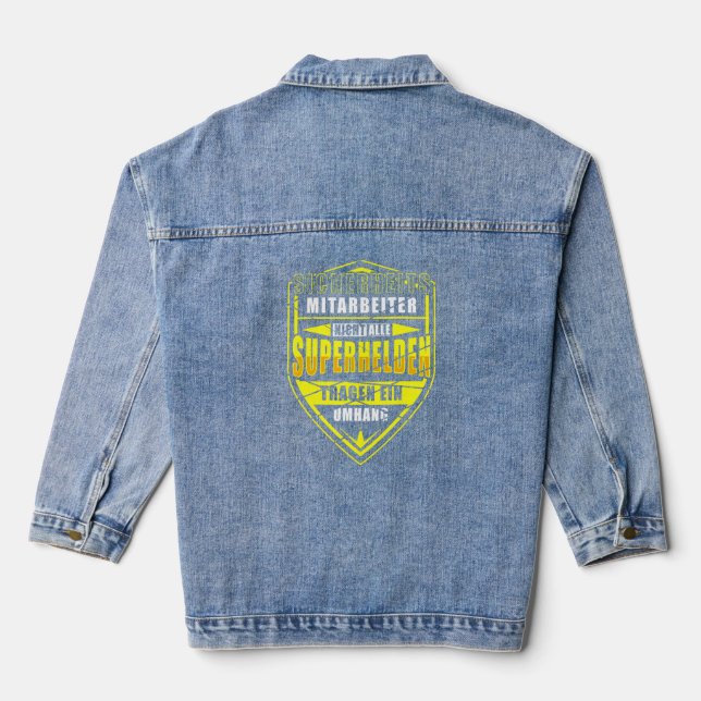 Security Staff Security Equipment Security  Denim Jacket (Back)