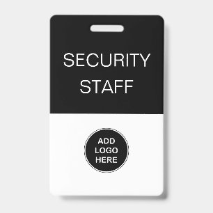 Security Staff Simple Logo Design ID Badge