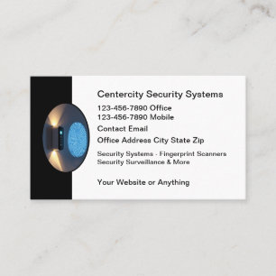 Security Systems Business Cards Modern Design