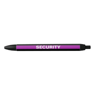 SECURITY THIN PURPLE LINE BLACK PEN