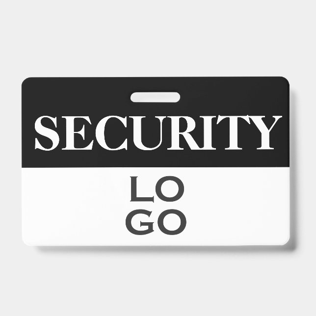 Security with Custom Logo ID Badge (Front)