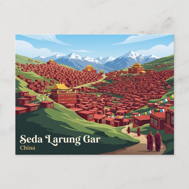 Seda Larung Gar Buddhist Academy China Postcard (Front)