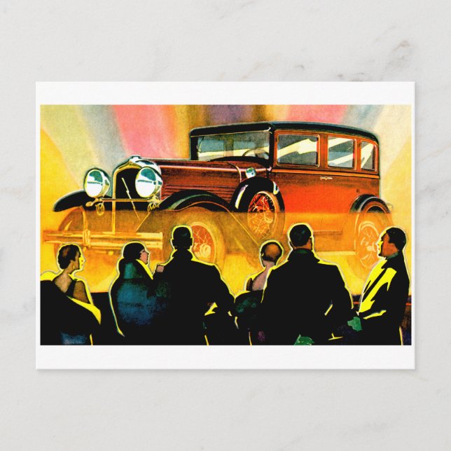 Sedan Touring Car ~ Vintage Auto Advertisement Postcard (Front)
