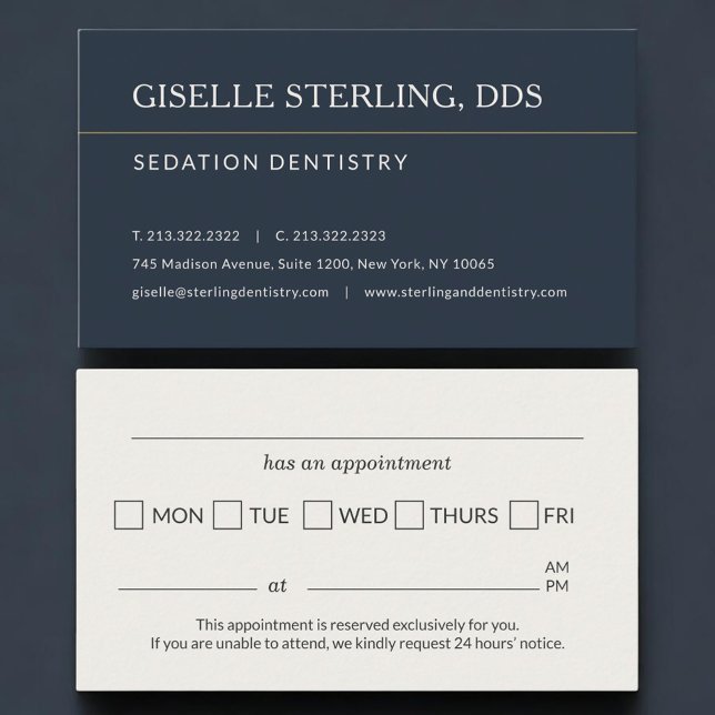 Sedation Dentistry Office Appointment Reminder Card (Creator Uploaded)