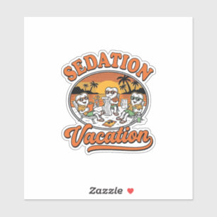 Sedation Vacation Retro Dental Humor Shirt Design_