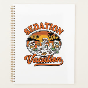 Sedation Vacation Retro Dental Humour Shirt Design Planner
