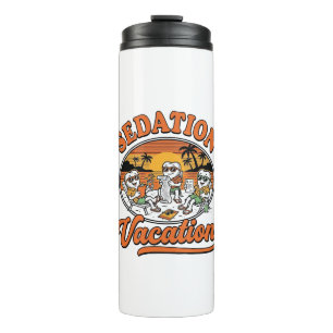 Sedation Vacation Retro Dental Humour Shirt Design Thermal Tumbler