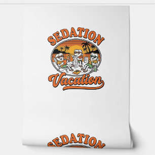 Sedation Vacation Retro Dental Humour Shirt Design Wallpaper