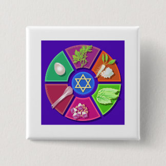 seder plate 15 cm square badge