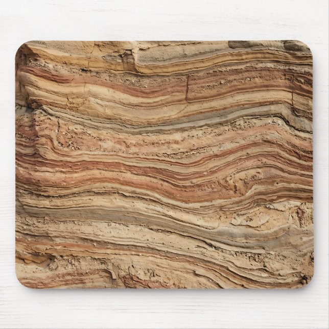 Sedimentary Earth Layers Texture Mouse Pad (Front)