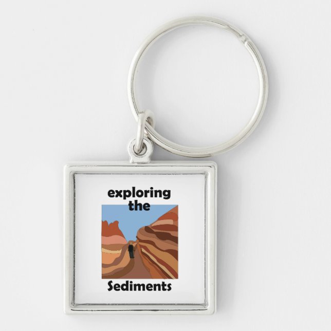 Sedimentary Rock Exploring The Sediments Hiker Key Ring (Front)