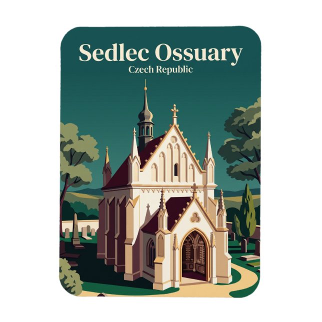 Sedlec Ossuary Czech Republic Magnet (Vertical)