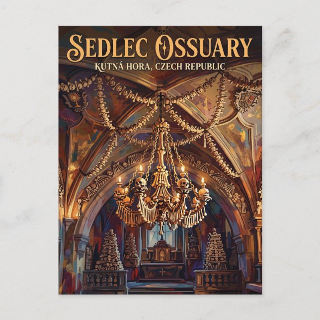 Sedlec Ossuary Czech Republic Postcard (Front)