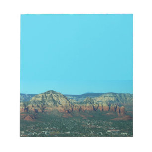 Sedona and Coffee Pot Rock from Above Notepad