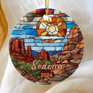 Sedona Arizona Desert Ceramic Tree Decoration