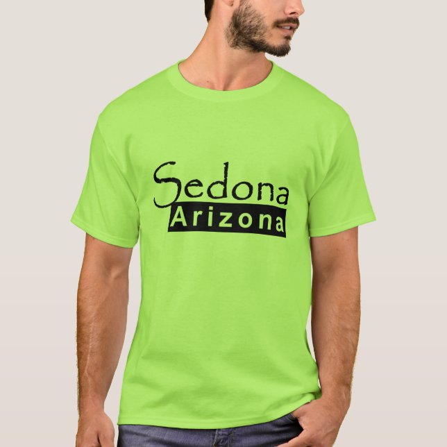 Sedona Arizona in Black T-Shirt (Front)