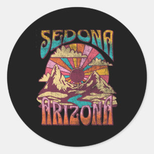 Sedona Arizona Nature Hiking Mountains Outdoors Vi Classic Round Sticker