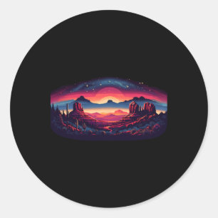 Sedona Arizona Nature Hiking Outdoor Mountain Sedo Classic Round Sticker