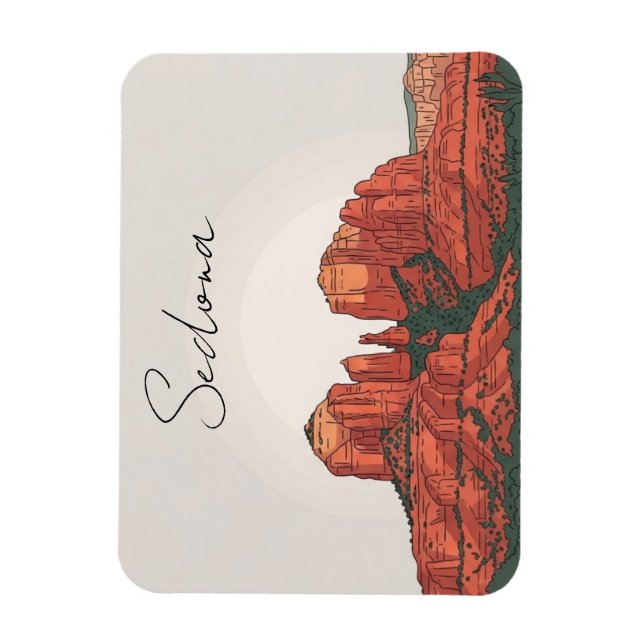 Sedona Arizona Postcard Magnet (Vertical)