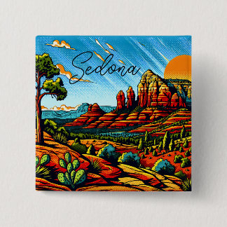 Sedona, Arizona Red Canyon 15 Cm Square Badge
