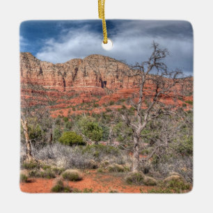 Sedona Arizona red rock landscape Ceramic Ornament