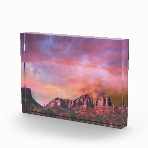 SEDONA ARIZONA Red Rock Sunset Granduer Photo Block