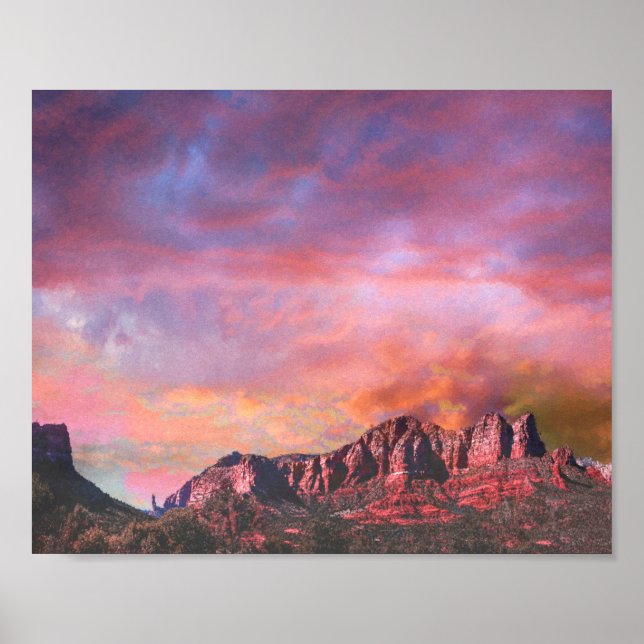 SEDONA ARIZONA Red Rock Sunset Poster (Front)