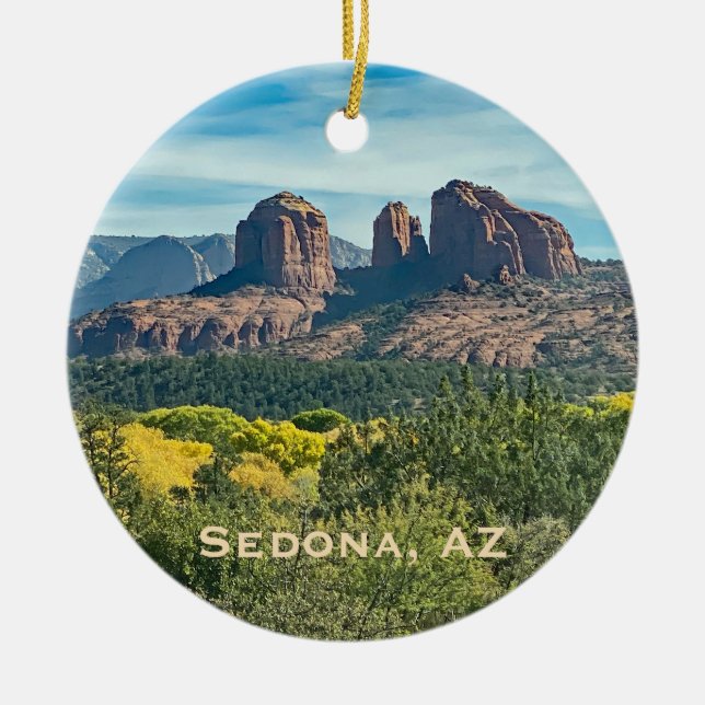 Sedona Arizona Red Rocks Landscape Ornament (Front)
