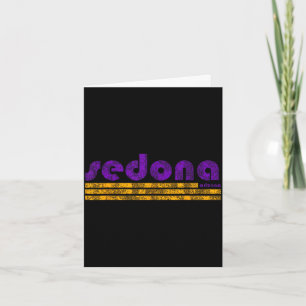 Sedona arizona retro vintage weathered hiking card